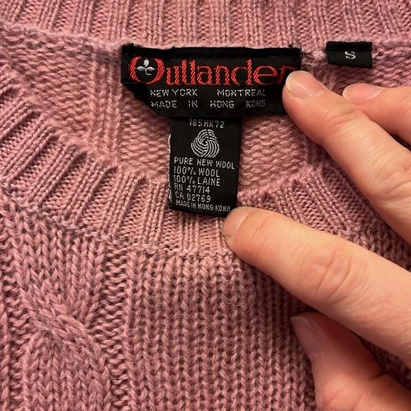 Pink cable knit Outlander sweater 100% wool size Small - Picture 2 of 8